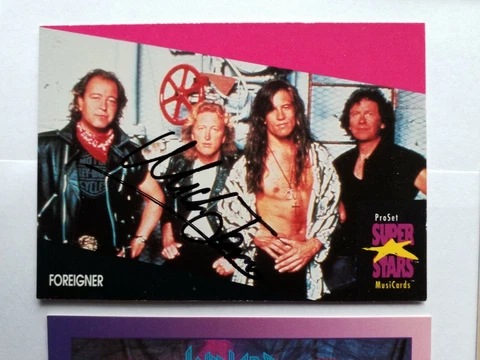 Mick Jones Guitar Musician Foreigner Rock Band Music Authentic Signed Card Auto Cover