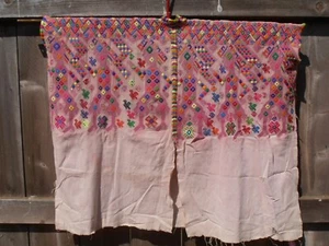 Handgewebte guatemaltekische Maya Huipil ethnische Volkskunst Nebaj Tunika Bluse Textil E - Bild 1 von 11