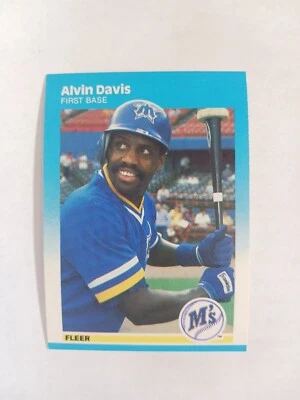 1987 Fleer 584 Alvin Davis Mariners - Image 1 of 2