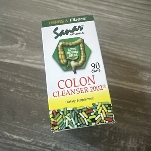 Sanar Naturals Active Natural Fibers Colon Cleanser 2002 Capsules 450mg 90 Count - Picture 1 of 2