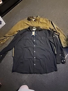 Lotto 2 Camicia Duluth Trading Uomo 3XL Untucked Blu Ridge Relaxed Fit Nuova con etichette - Foto 1 di 12