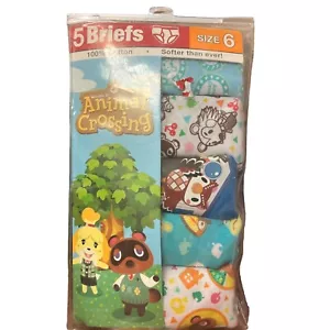 Animal Crossing Size 6 Boys Briefs 100% Cotton Softer Then Ever - Picture 1 of 2