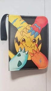 Trading Card Holder ⚡️ Zipper Binder Book 400 Pockets 🔥🌿💦⚡PIKACHU⚡💦 - Picture 1 of 5