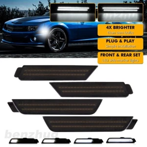 4x Luces LED para parachoques trasero delantero blanco dinámico para Chevy Camaro 10-15 - Imagen 1 de 12