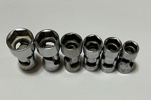 Snap-On 206AFS  3/8 Drive SAE 6 Pt Swivel Universal Socket Set 6 Pc  7/16 - 3/4 - Picture 1 of 14