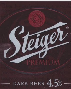 1d ESLOVAQUIA ETIQUETA CERVEZA STEIGER PREMIUM CERVEZA OSCURA 4,5% - Imagen 1 de 1