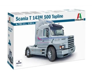 Italeri 736 1/24 Scale Model Kit Scania T143M 500 Topline 4x2 Tractor Truck - Picture 1 of 1