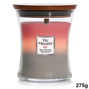 WoodWick Scented Candle 275g Shoreline Trilogy Soy Wax Fragrance 60hrs Burn Time - Picture 1 of 4