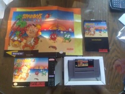 Spanky's Quest |SNES Super Nintendo | Cib w/ Cartridge, Box, Manual, Poster - Image 1 of 4