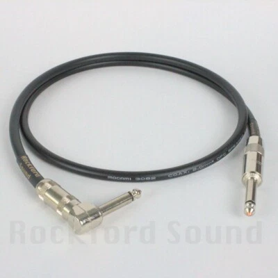 Mogami W3082 Classic Speaker Cable | 1.5 FT | Nickel Straight to Right - Image 1 of 3