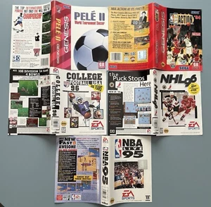 Lot of Five (5) Different OEM Box Art Case Sleeves Only For Sega Genesis Games - Picture 1 of 12
