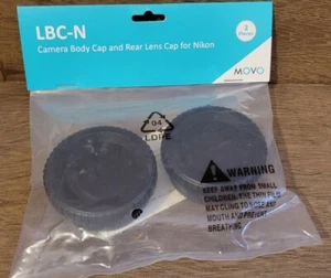 (2 Pack) MOVO PHOTO LBC-N Lens Mount Cap & Body Cap for Nikon DSLR Camera - Picture 1 of 1