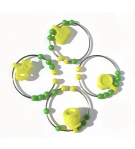 Tupperware Wine Charms Glass Markers Set of 4 ~ Rare ~ NEW - Picture 1 of 1