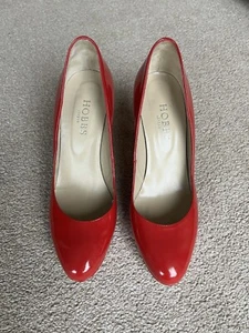 Hobbs Poppy Red Patent Leather High Heel Court Shoes Size UK 4.5 - Valentines - Picture 1 of 7