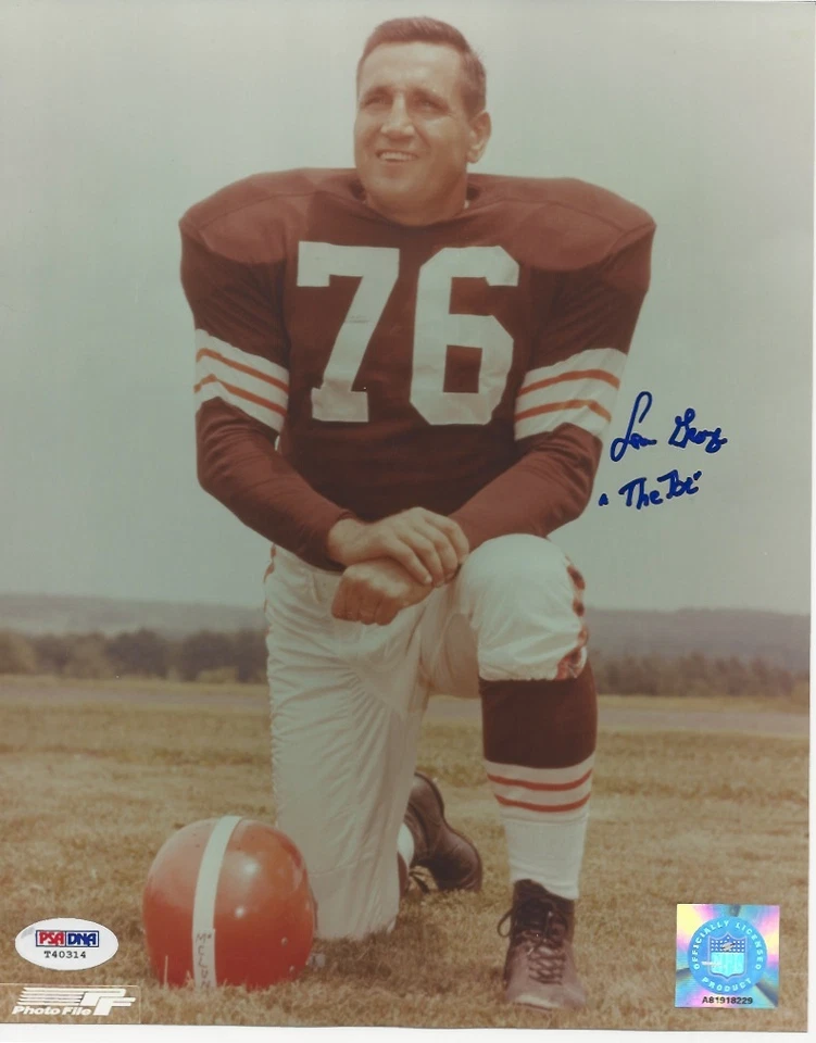 FOTO firmada 8x10 por LOU GROZA (Cleveland Browns) con certificado de autenticidad PSA/ADN e inscripción Foto 1 de 1