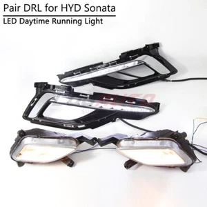 For Hyundai Sonata LF 2015 2016 Fog Light Combo LED DRL Daytime Running Lights - Picture 1 of 7