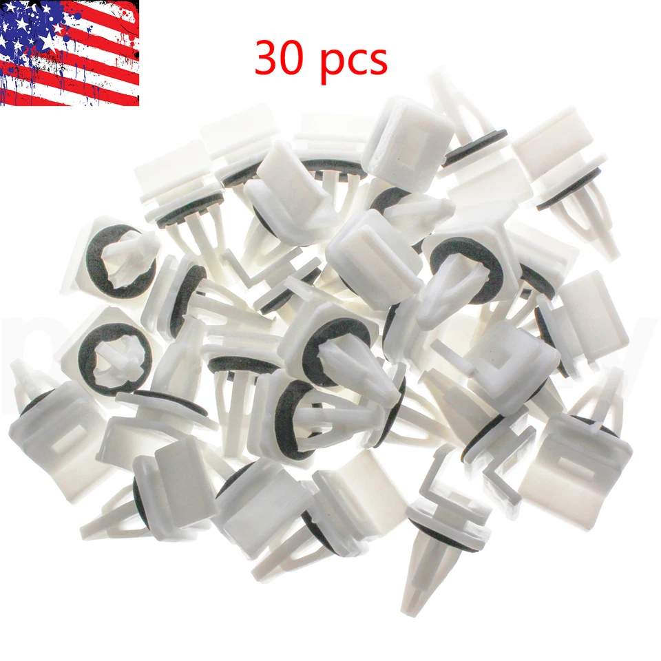 Clips de ajuste de montaje en panel de sello de alféizar de falda lateral 30 piezas para Acura Accord 1991-en Foto 1 de 4