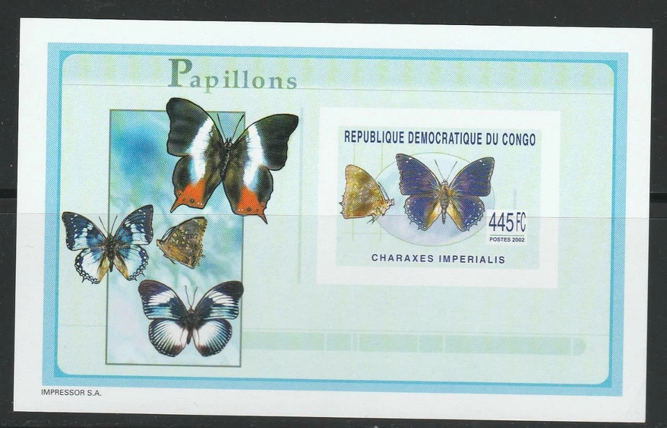 CONGO INSECTS BUTTERFLIES STAMPS 2003  BUTTERFLIES IMPERF SS MNH - IB157 - Image 1 of 1
