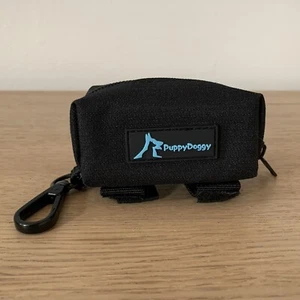 PuppyDoggy Dog Poop Bag Holder for Leash Black Waste Bag Dispenser - Picture 1 of 5