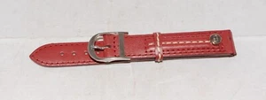 CHRISTIAN DIOR Burgundy Red Leather Ladies 14mm Watch Strap & Buckle NEW - Picture 1 of 6
