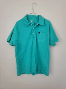 VINTAGE ROWDY GENTLEMAN Medium Men's Cotton Polo Shirt Teal - Picture 1 of 6