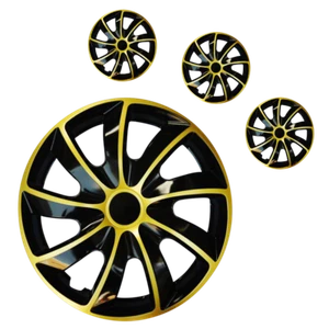 15" Wheel Covers Hub Caps 15 Inch Wheel Trims Trim Set Of 4 Plastic [QUAD Gold] - Picture 1 of 4