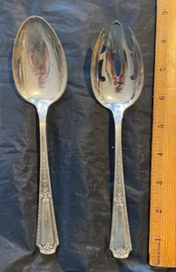 Towle LOUIS XIV  Sterling SILVER FLATWARE  SERVING SPOON AND SLOTTED SPOON - Picture 1 of 1