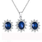 Fashion Style Jewelry Set Crystal Eyes Drop Earrings Necklace  Women Wedding Je