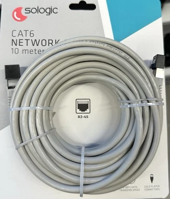 NETWORK CABLE CAT6 UTP WHITE 10m - Immagine 1 di 2