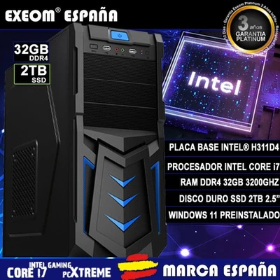 ORDENADOR SOBREMESA I7 32GB SSD 2TB WINDOWS 11 - Imagen 1 de 4