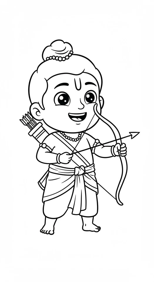 Ramayana for Kids – 20 Easy Story Pages with Coloring – Printable  - Image 1 of 4