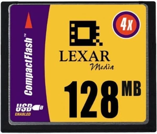 Lexar Media 128 MB 4X USB CompactFlash Card (CF128-232) - Image 1 of 1