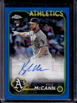 2024 Topps Chrome Update Kyle McCann Auto RC Blue Refractor #/150 Athletics - Image 1 of 2