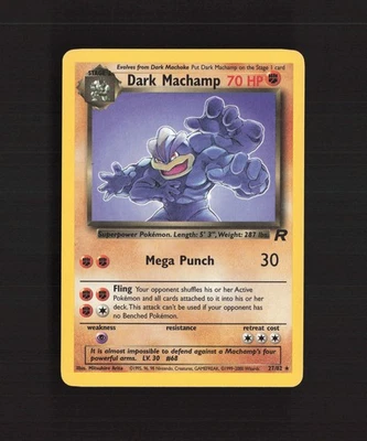 Dark Machamp 27/82 WOTC Team Rocket Rare Pokemon Card LP+ - Image 1 of 4