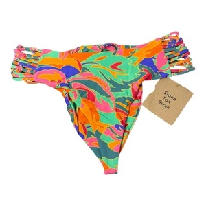 Parte inferior de bikini Stone Fox Swim Simone con estampado de vitrales XL NUEVO CON ETIQUETAS - Imagen 1 de 9
