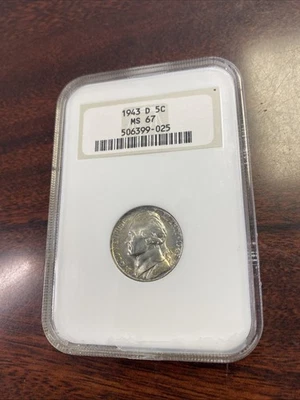 1943 D Jefferson War Nickel NGC MS67 - Image 1 of 4