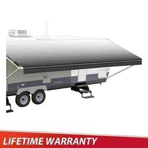 Heavy Duty 18.5oz Vinyl Fabric Camper Awning Replacement 15FT 4-Ply Heavy Duty - Picture 1 of 13