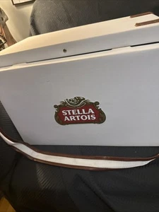 Weißer STELLA ARTOIS Canvas PICKNICKKORB Mini Tischkühler mit Zubehör - Bild 1 von 4
