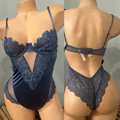 VICTORIAS SECRET BODYSUIT TEDDY LINGERIE 尺寸 S/P *全新带标签* — 第 1/2 张图片