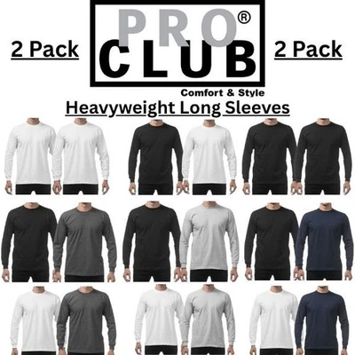 Pro Club ProClub Heavyweight Long Sleeves Shirt 2 PACK - Image 1 of 4