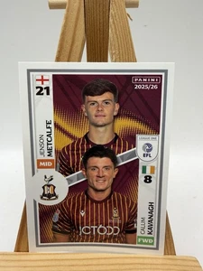 PANINI EFL 2025 - 26  STICKER Metcalfe/Kavanagh Bradford City #523 - Picture 1 of 4