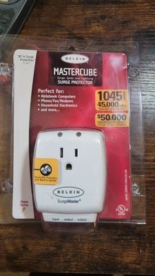 Belkin Mastercube Surge Protector, Model F9H120-CW - Computer, Phone, Fax - Image 1 of 4