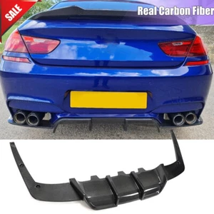 For BMW F06 F12 F13 M6 2013-2018 Carbon Fiber Rear Bumper Diffuser Lip Spoiler - Picture 1 of 12