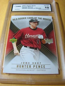 HUNTER PENCE ASTROS GIANTS 2007 CUBIERTA SUPERIOR NOVATO DEL MES RC ROM3 GRADO 10 - Imagen 1 de 1
