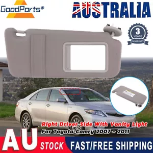 Sun Visor Sun Shade Right Driver Side w/ Vanity Light For Toyota Camry 2007-2011 - Picture 1 of 9