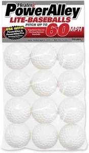 Heater Sport Power Alley 60 MPH Lite Baseballs White 2x 6-Packs - Picture 1 of 1