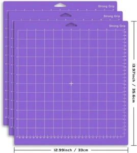 Strong Grip Cutting Mat for Cricut Explore One/Air/Air 2/Maker 12x12 inch 3 Pack - Picture 1 of 9