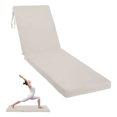 6PCS Outdoor Chaise Lounge Cushion Pad 3" Thick Foam Patio Chair Mat Waterproof - Image 1 of 4