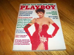 DECEMBER 1983 PLAYBOY WITH CENTERFOLD EXCELLENT CONDITION JOAN COLLINS COVER! - Picture 1 of 2