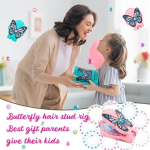 Blue/Pink Butterfly Hair Clip Set, Girl Hair Accessories Kit, for Home, Party US - Picture 1 of 14